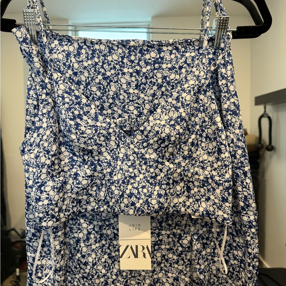 Zara top and mini skirt set